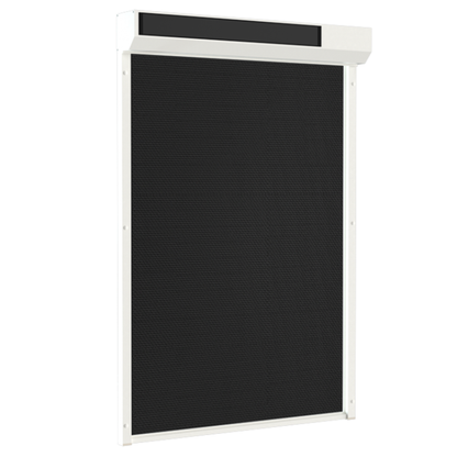 SUNFLECT® Solar Screen op maat - Witte Afgeschuinde Omkasting en Zwart 118118 Doek