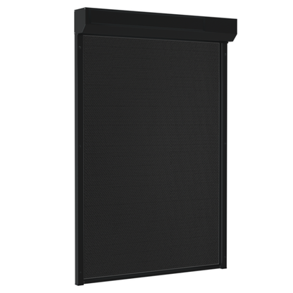 SUNFLECT® Solar Screen op maat - Zwarte Afgeschuinde Omkasting en Zwart 118118 Doek