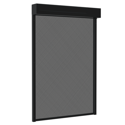 SUNFLECT® Solar Screen op maat - Zwarte Vierkante Omkasting en Grijs - wit 108101 Doek