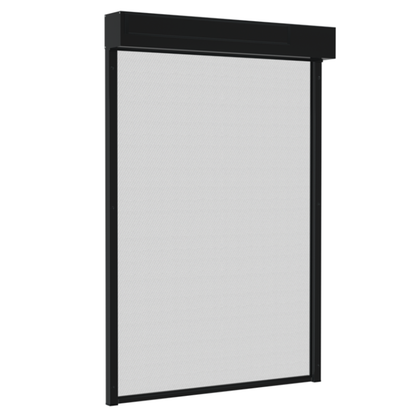 SUNFLECT® Solar Screen op maat - Zwarte Vierkante Omkasting en Wit 101101 Doek