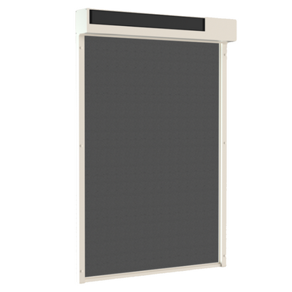 SUNFLECT® Solar Screen op maat - Crème witte Vierkante Omkasting en Grijs 108108 Doek