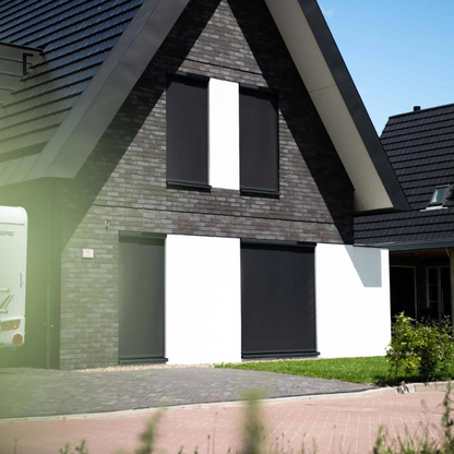 SUNFLECT® Solar Screen op maat - Witte Vierkante Omkasting en Linnen - wit 116101 Doek